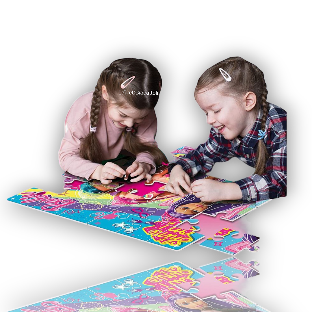 Puzzle 60 pezzi Barbie Maxi Floor double face