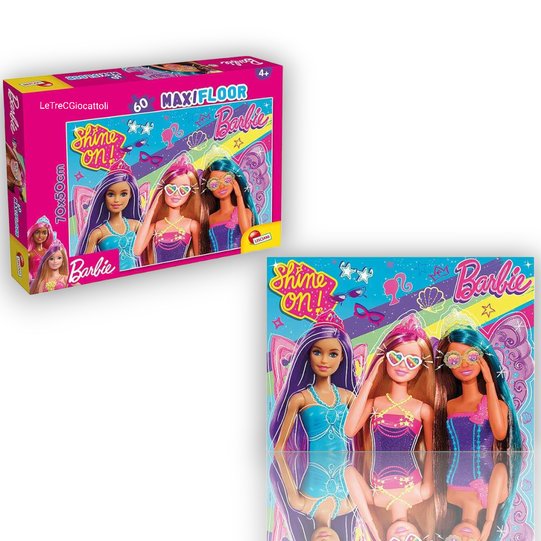 Puzzle 60 pezzi Barbie Maxi Floor double face
