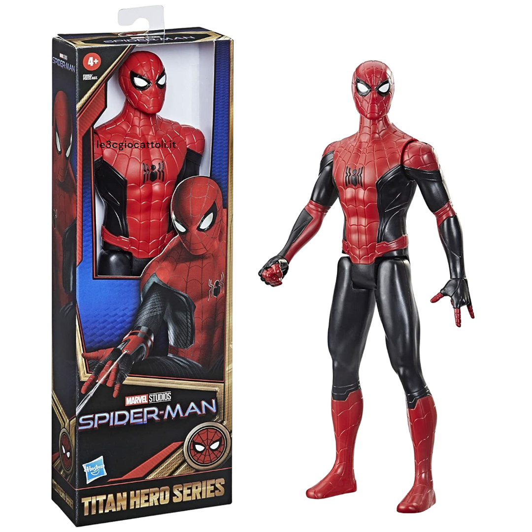 Spiderman Titan Hero 30 cm tuta nero e rossa