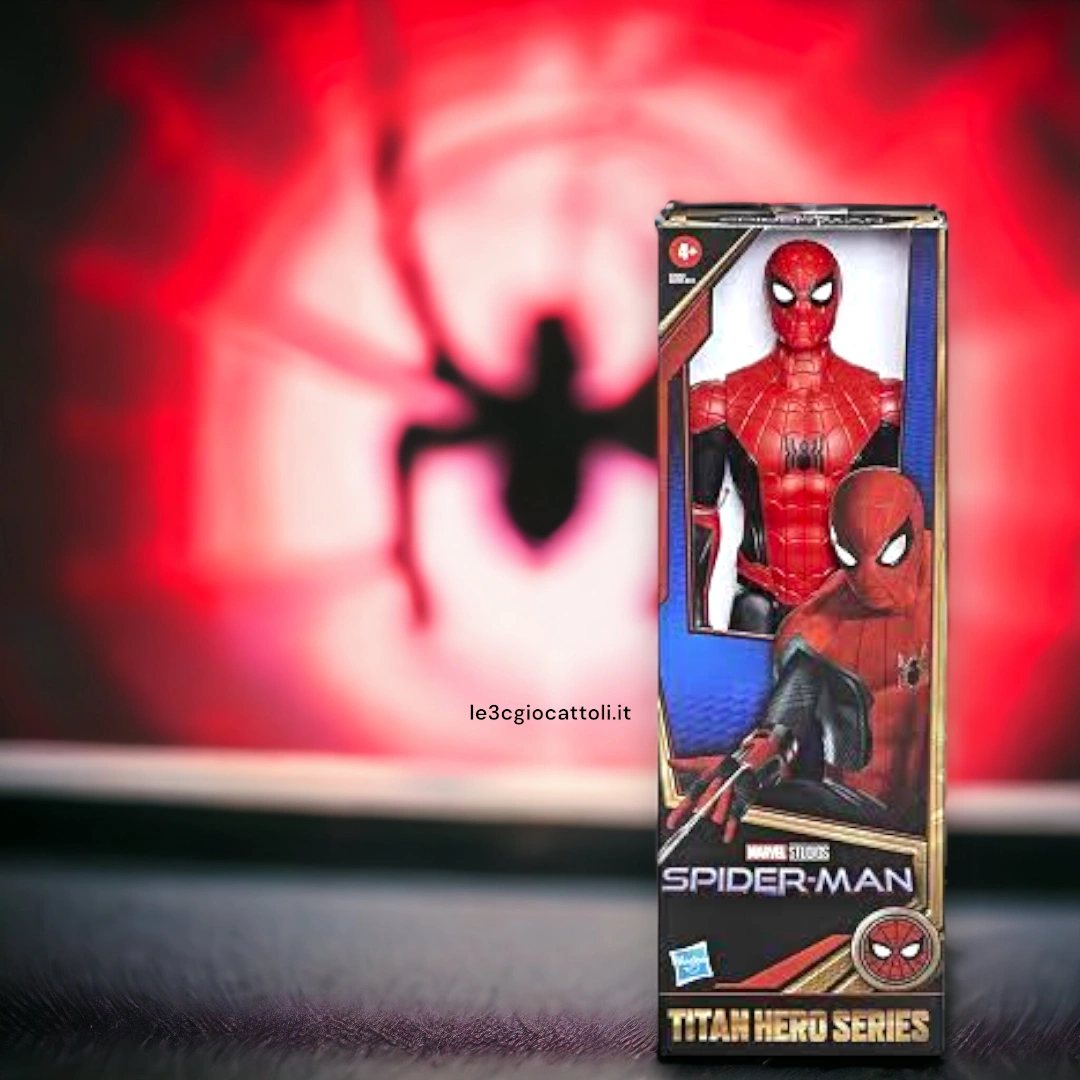 Spiderman Titan Hero 30 cm tuta nero e rossa
