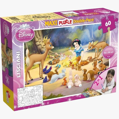 Puzzle 60 pezzi Disney Biancaneve Double Face