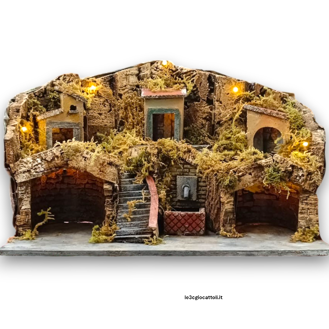 Presepe Panoramico 50x25x40 con Fontana
