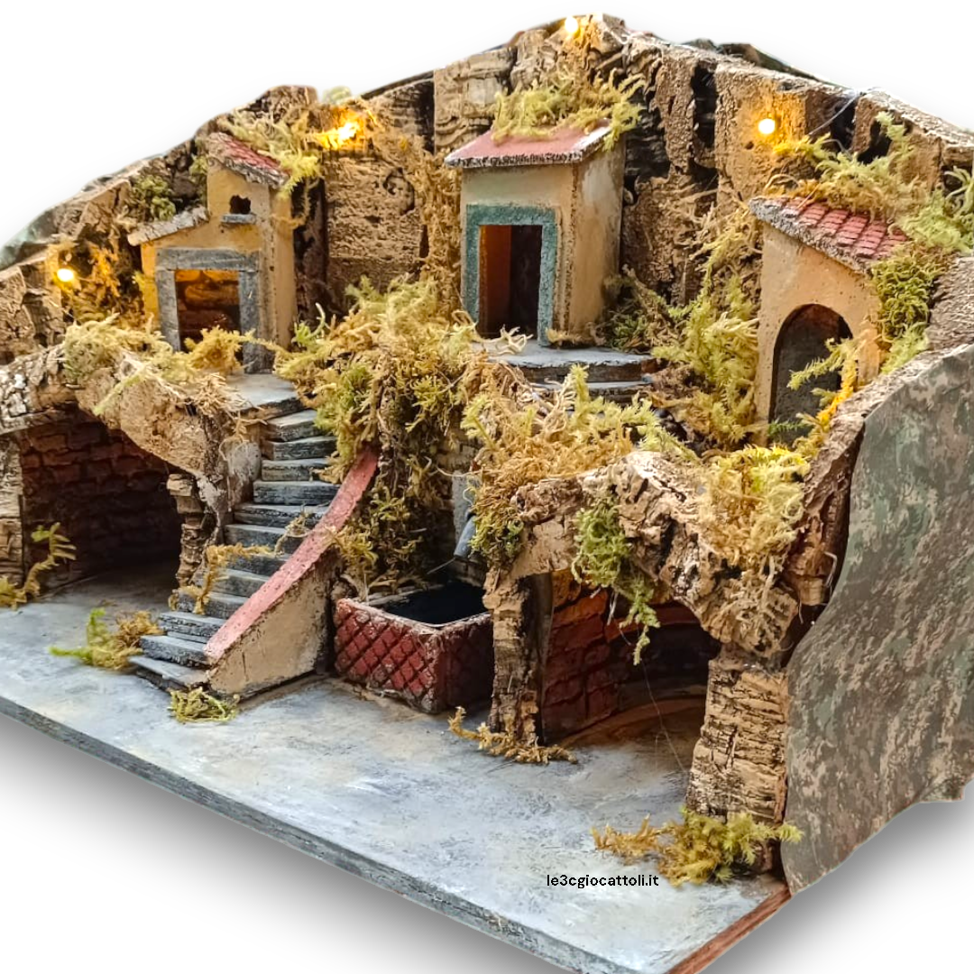 Presepe Panoramico 50x25x40 con Fontana