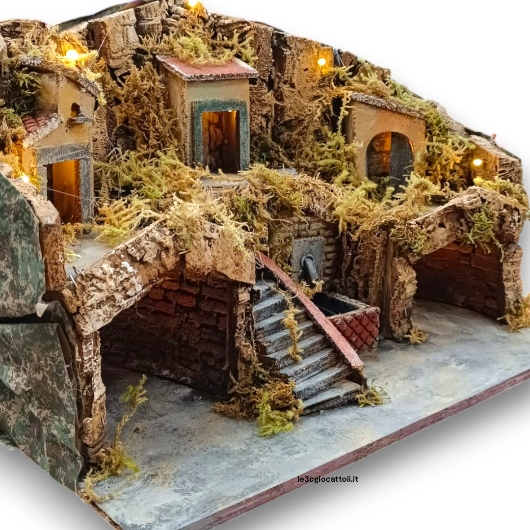 Presepe Panoramico 50x25x40 con Fontana