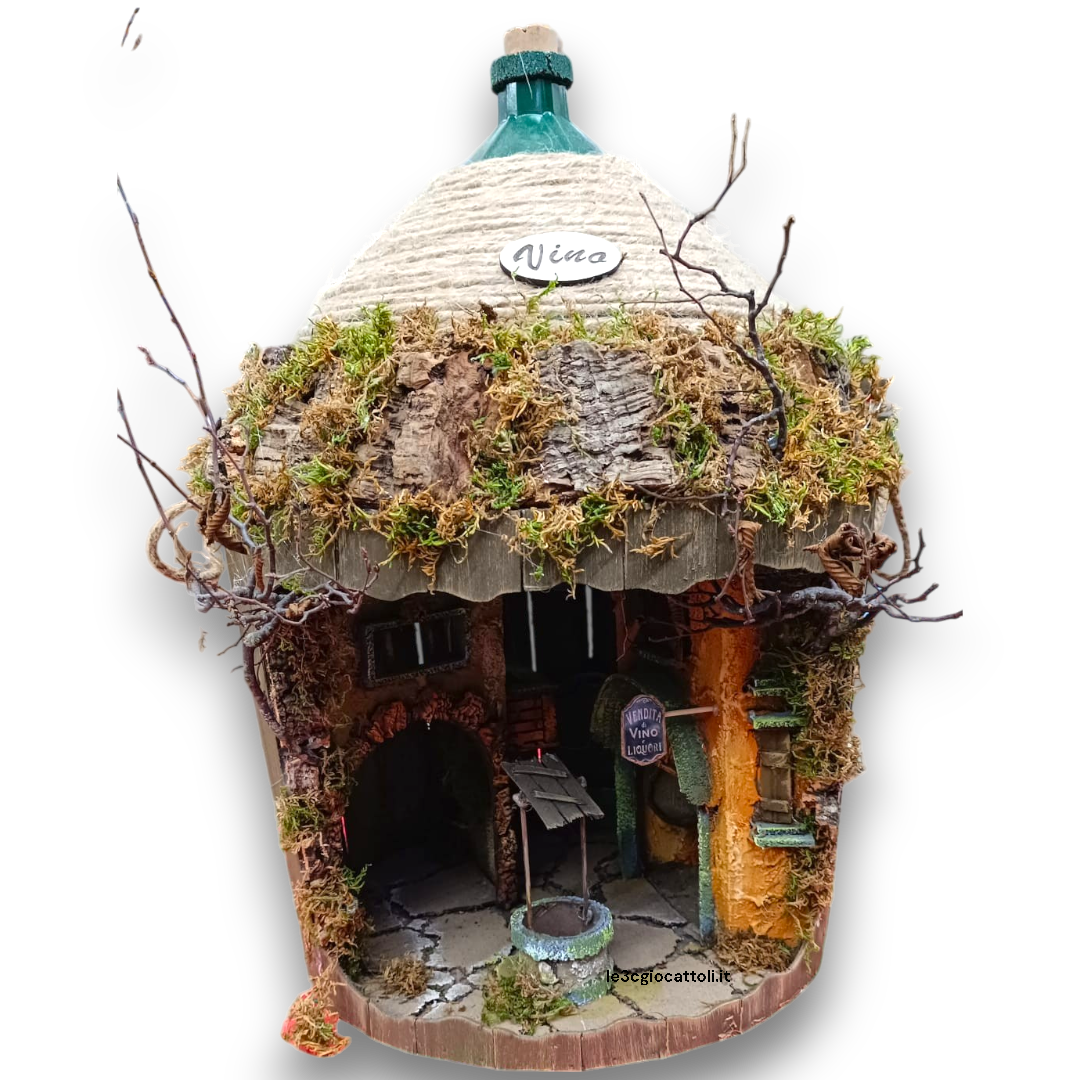 Presepe in Damigiana Legno Maxi