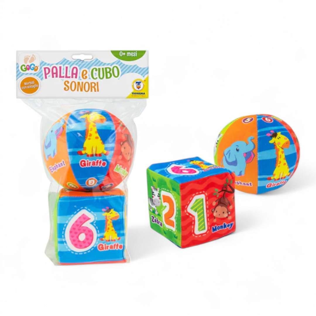 Palla e Cubo Morbidi con Sonaglio