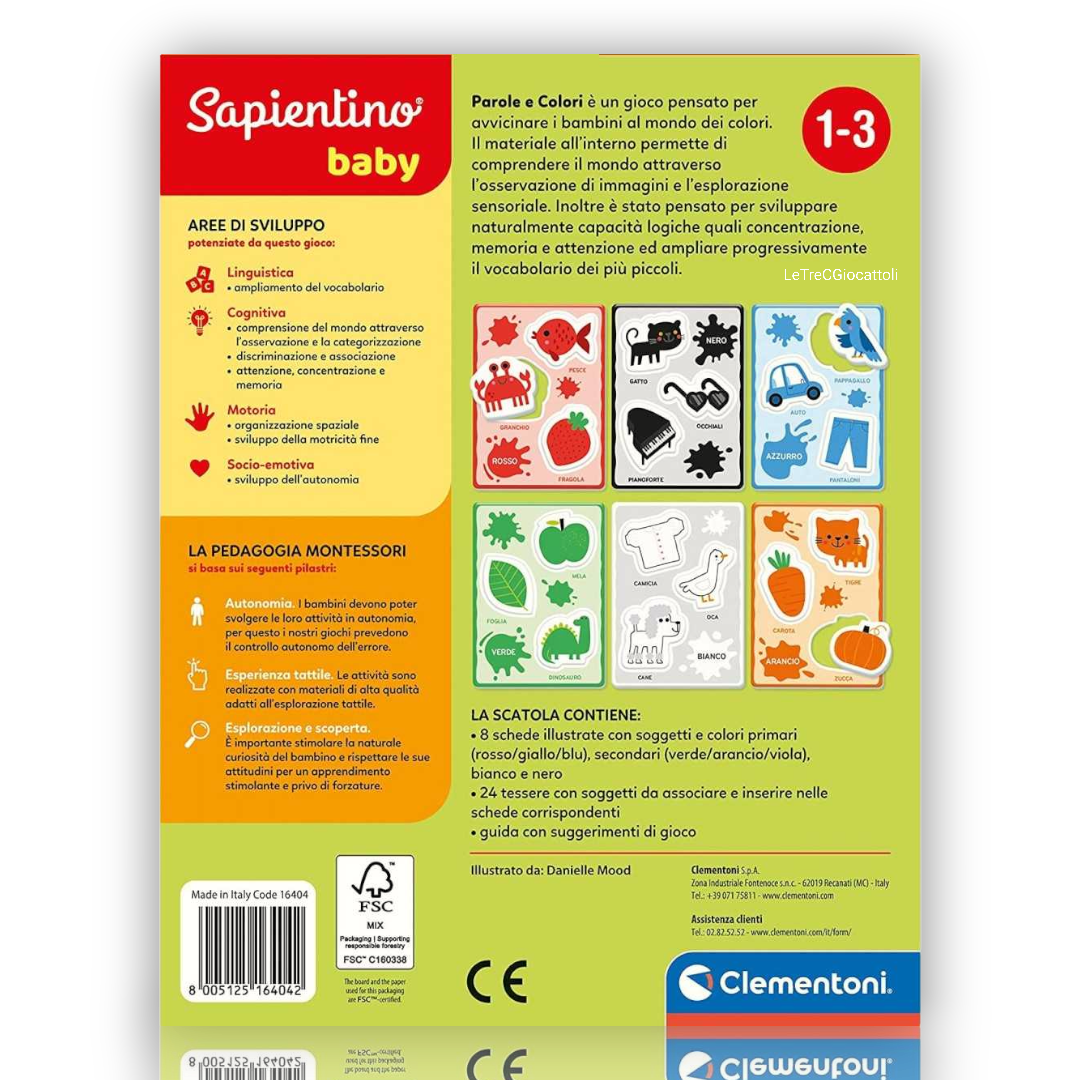 Clementoni Sapientino Baby Montessori - Parole e colori