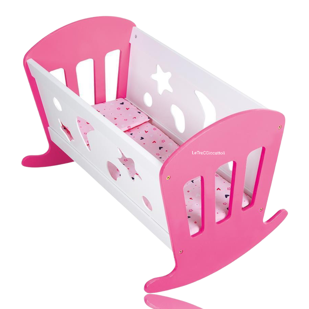 Culla bambolotto in legno