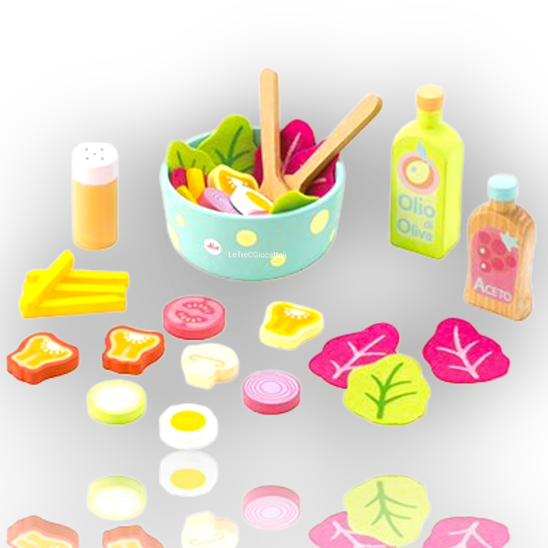 Set insalata in legno