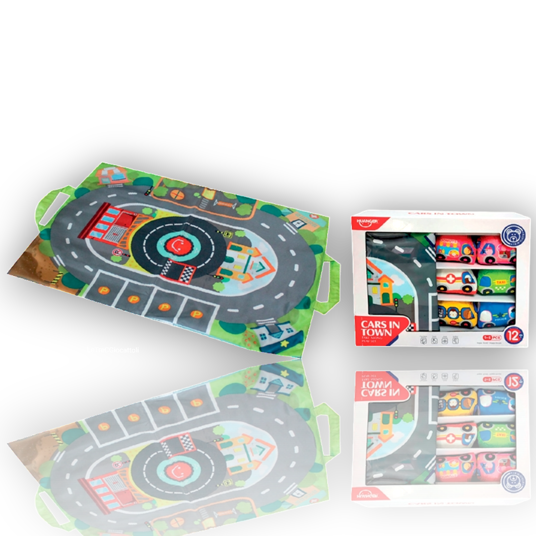 Tappeto Pista con 6 Auto