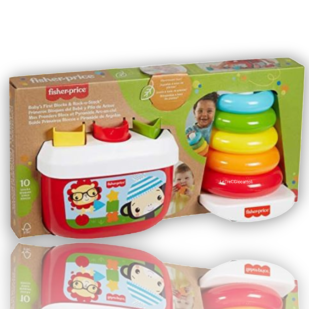 Fisher Price Blocchi Assortiti e Piramide 5 Anelli