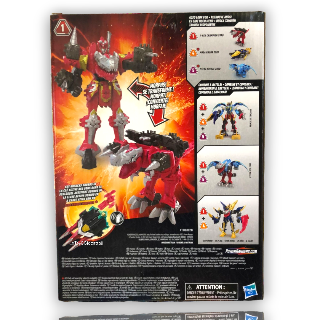 Power Rangers Dino Fury T-REX Champion Zord