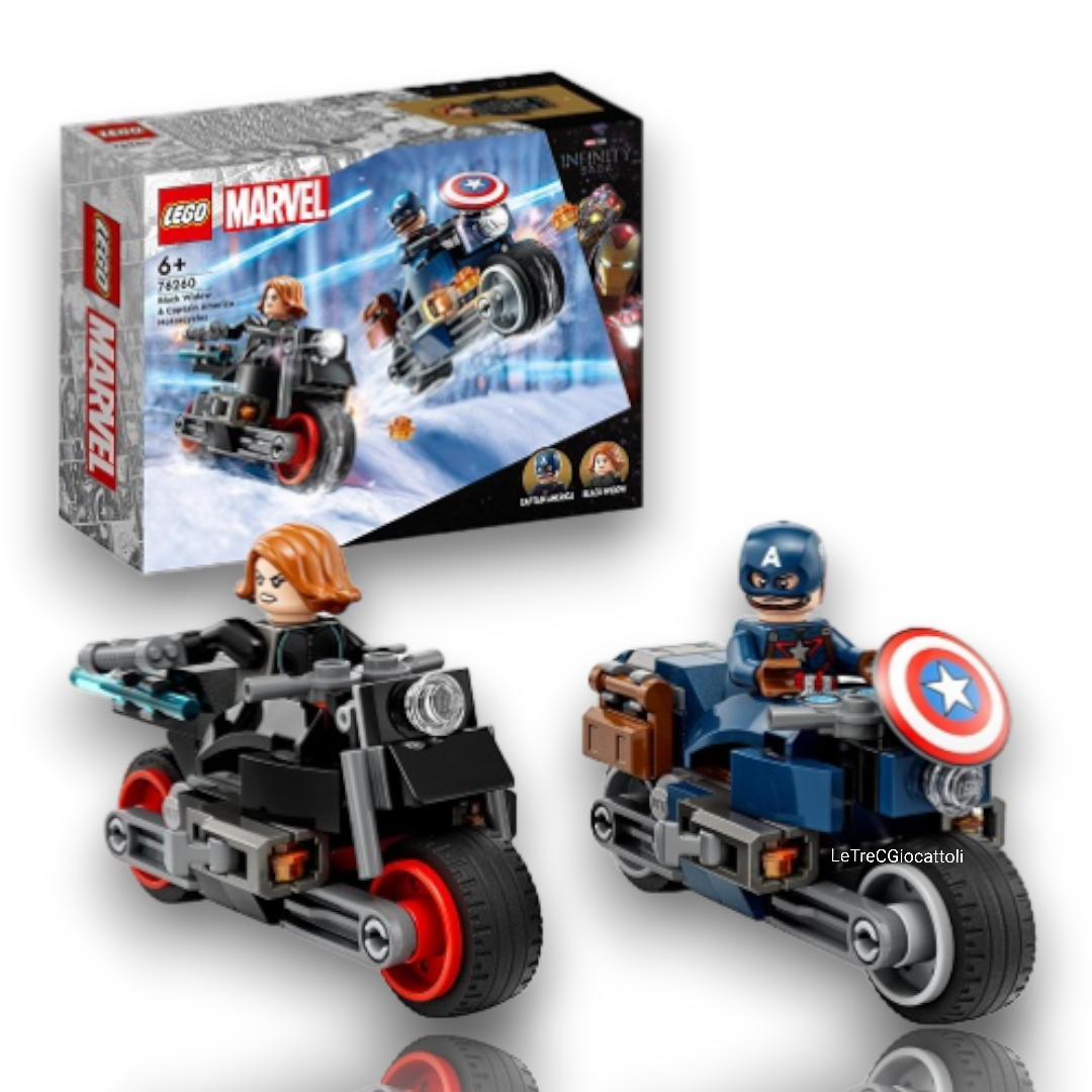 Lego Marvel 76260 Vedova Nera e Capitan America in Moto