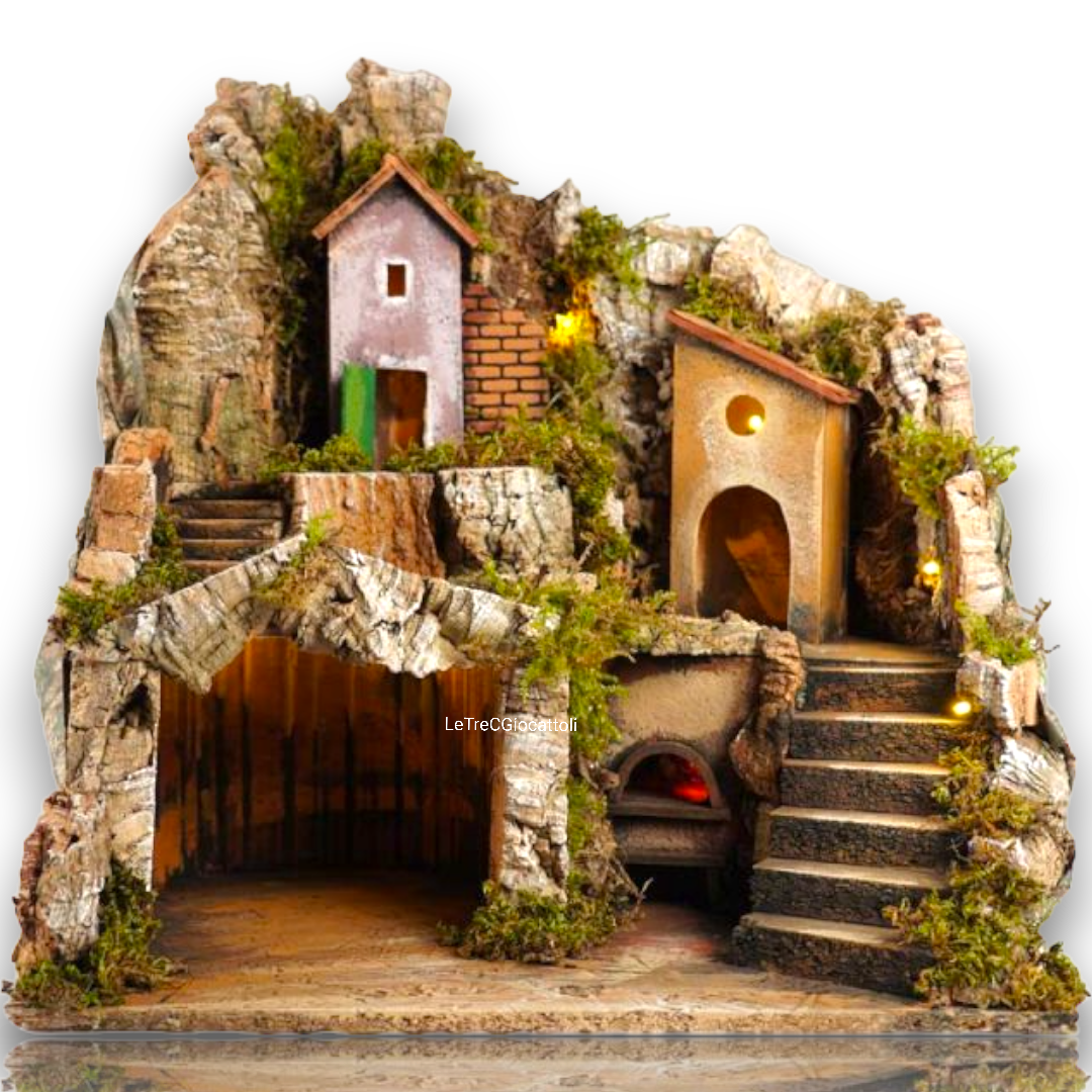Presepe paesaggistico con Forno 35X48X44