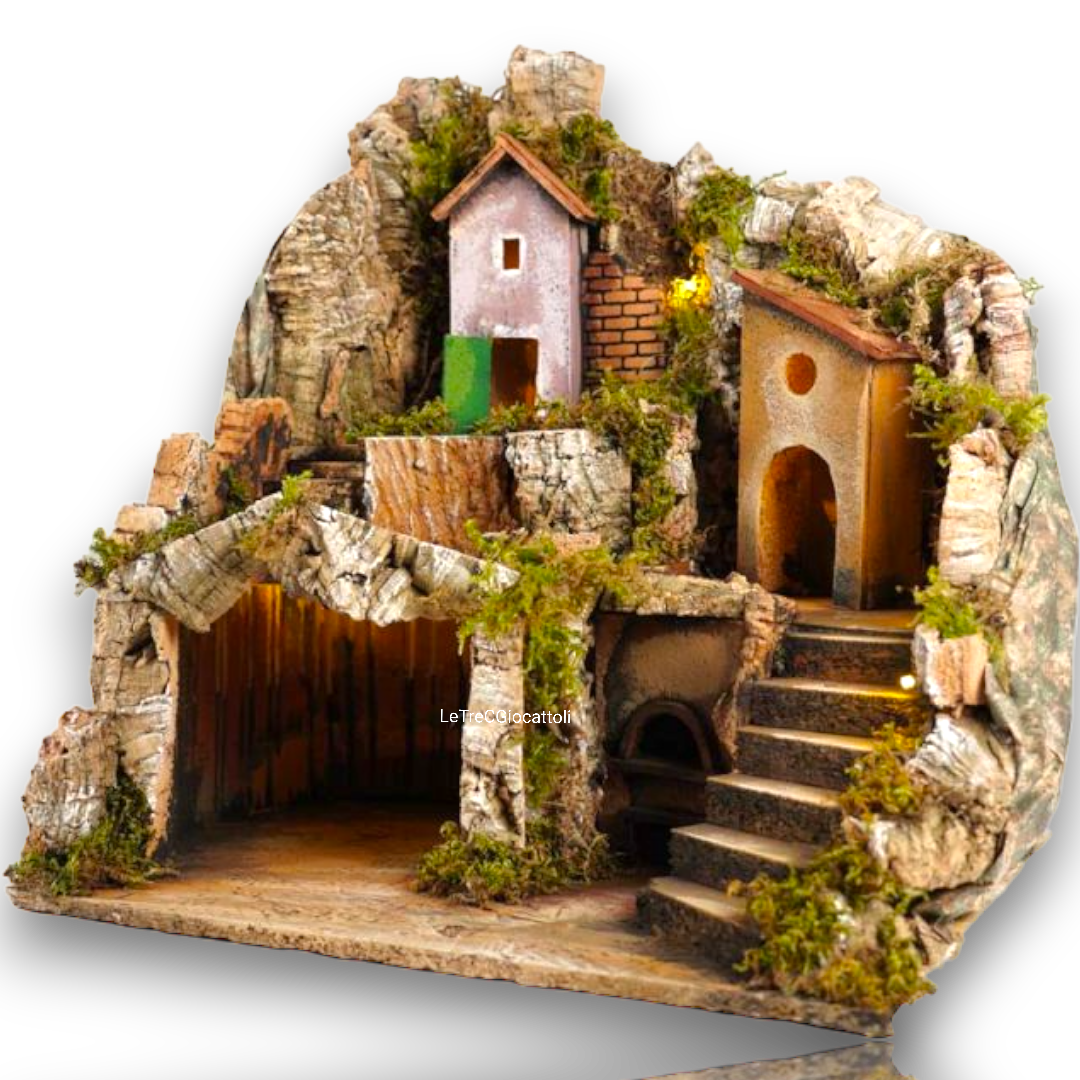 Presepe paesaggistico con Forno 35X48X44
