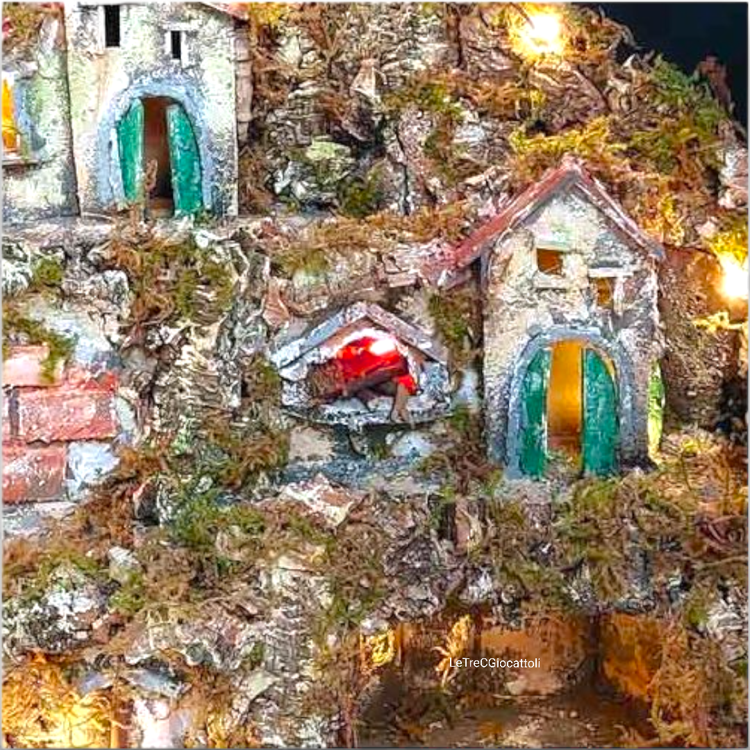 Presepe Napoletano artigianale L51xH50xP41 cm Fontana