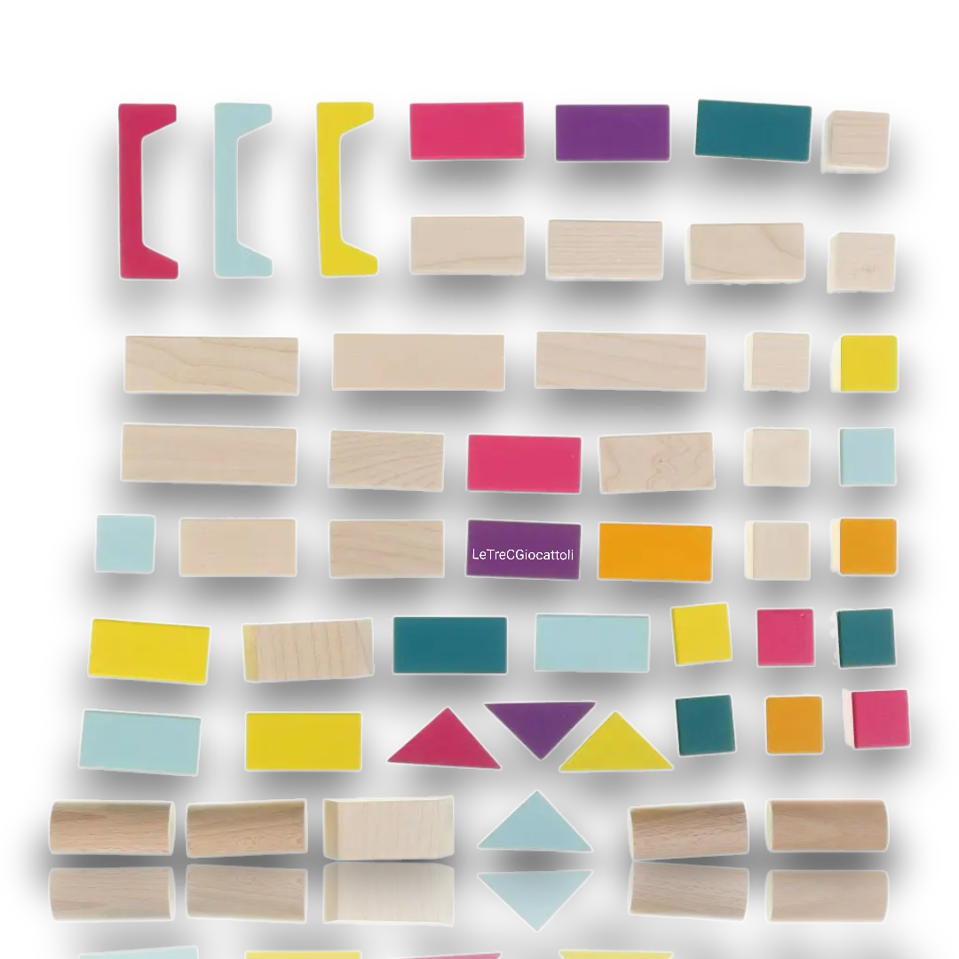 Cubika Costruzioni legno 50 pezzile3cgiocattoli