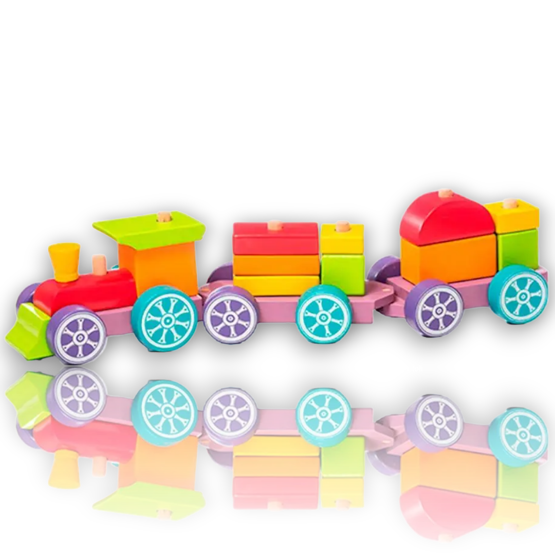 Cubika Treno di blocchi di legno
