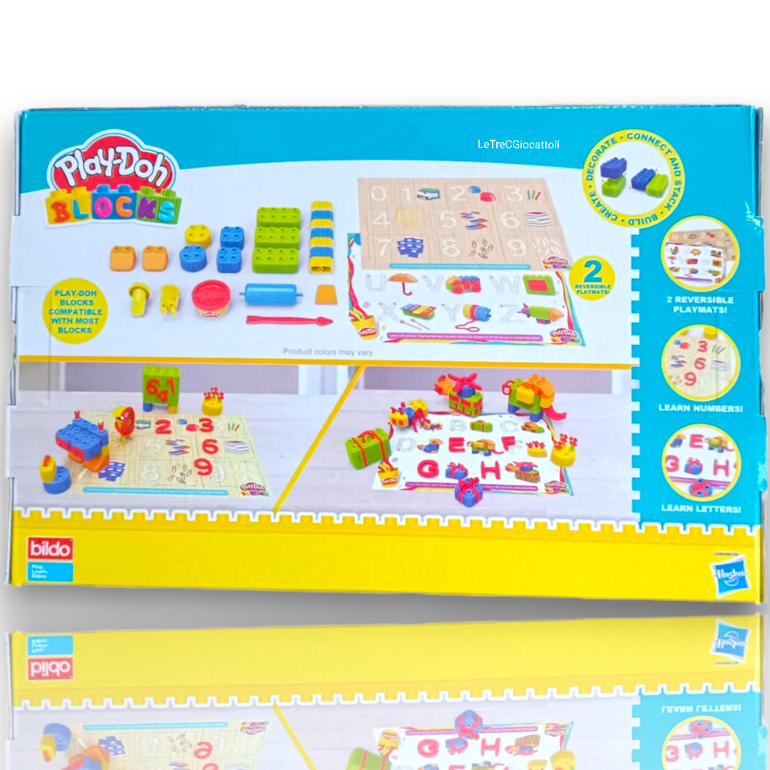 Play-Doh Blocks lettere numeri e pasta