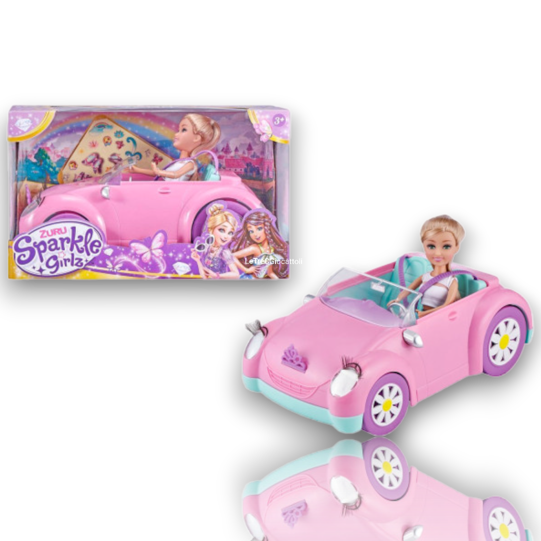 Zuru Sparkle Girlz con Auto Cabrio