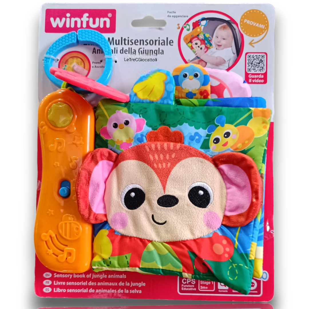 Winfun Libro sensoriale Animali della Giungla