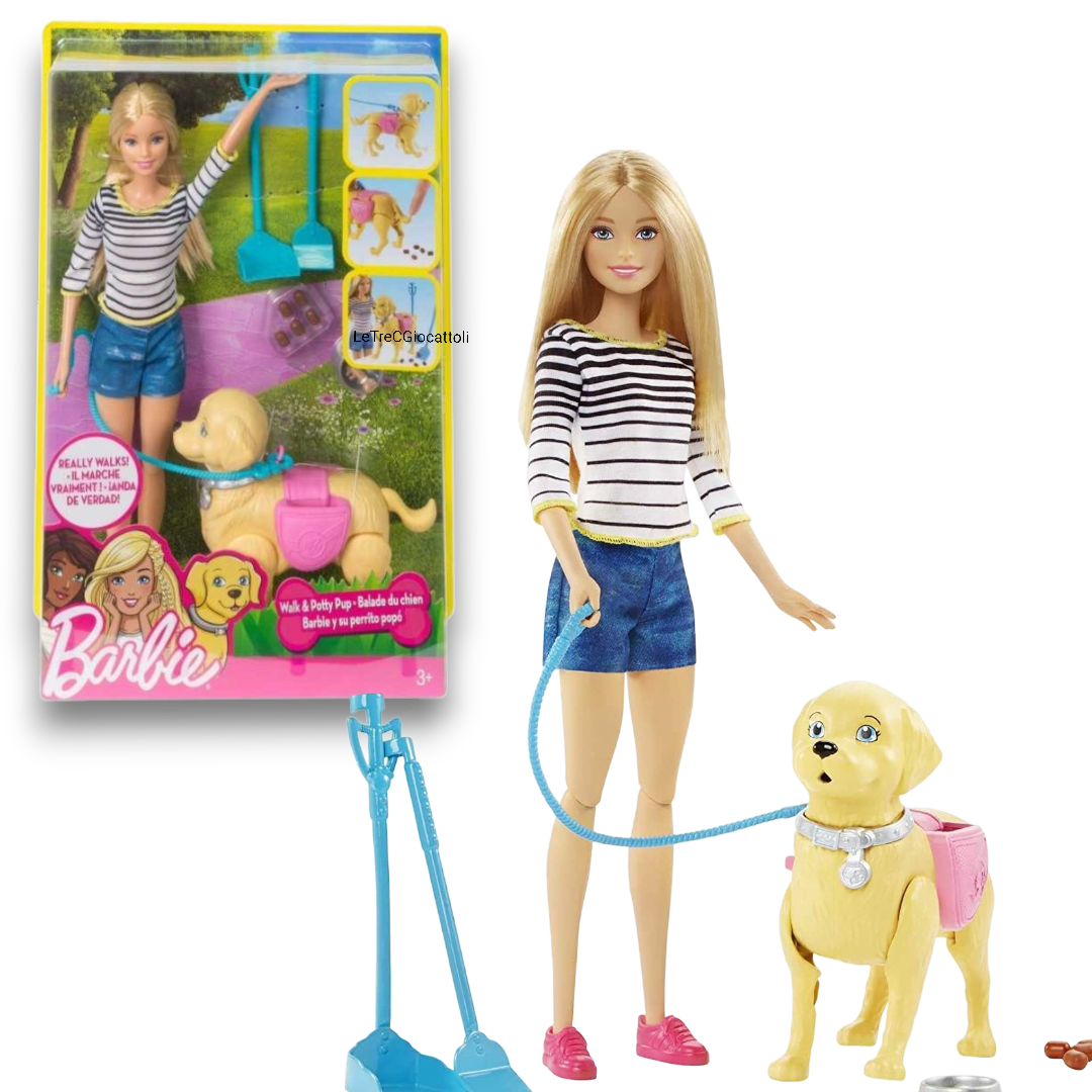 Barbie a spasso con i cuccioli DWJ68
