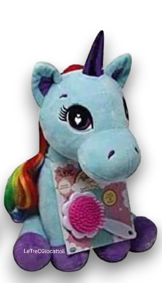 Peluche Unicorno Fairy Beauty con spazzola