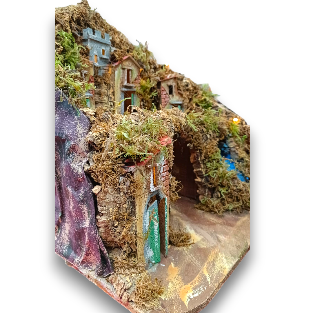Presepe con Grotta e Cascata 40x35x40
