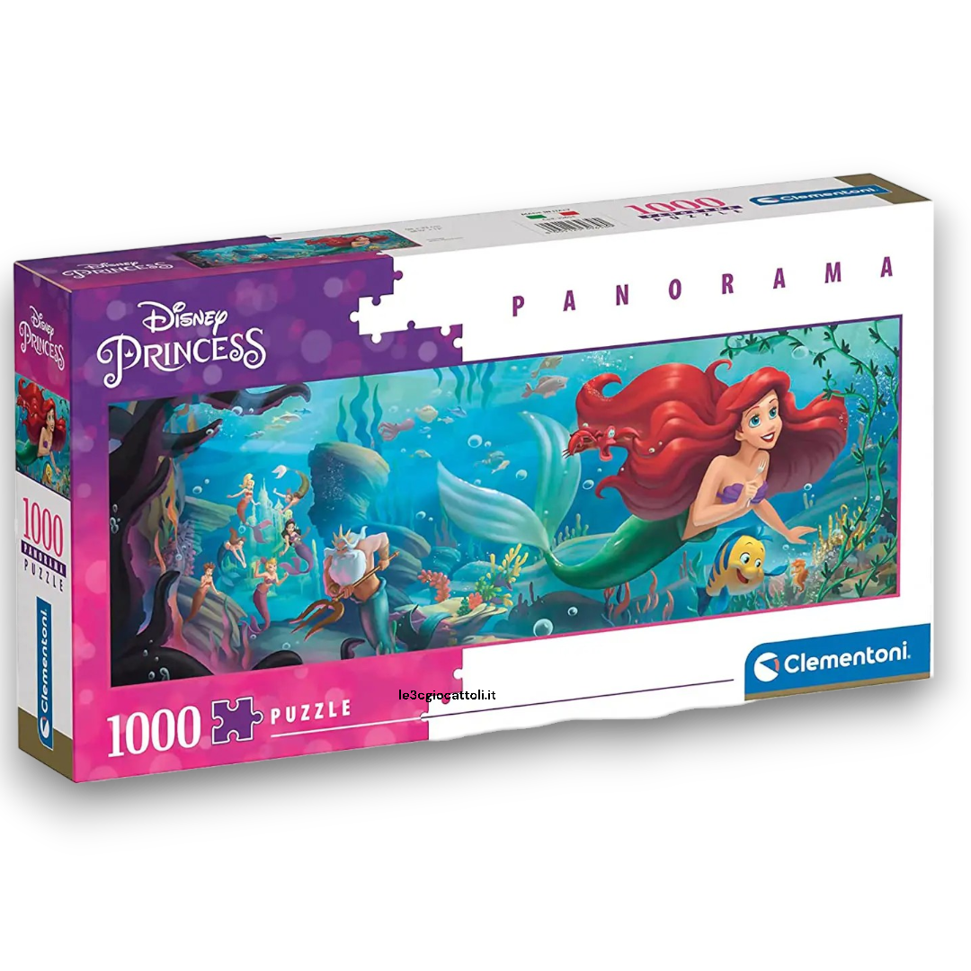 Puzzle 1000 Pezzi Panoramico Sirenetta Disney