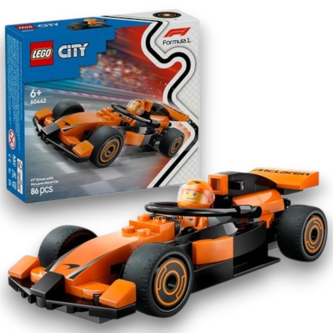 Lego City 60442 Pilota e Monoposto F1 McLaren
