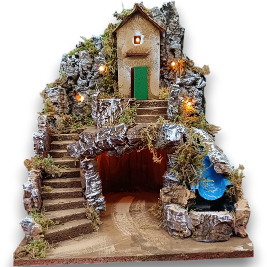 Presepe 50x35x30 con Cascata