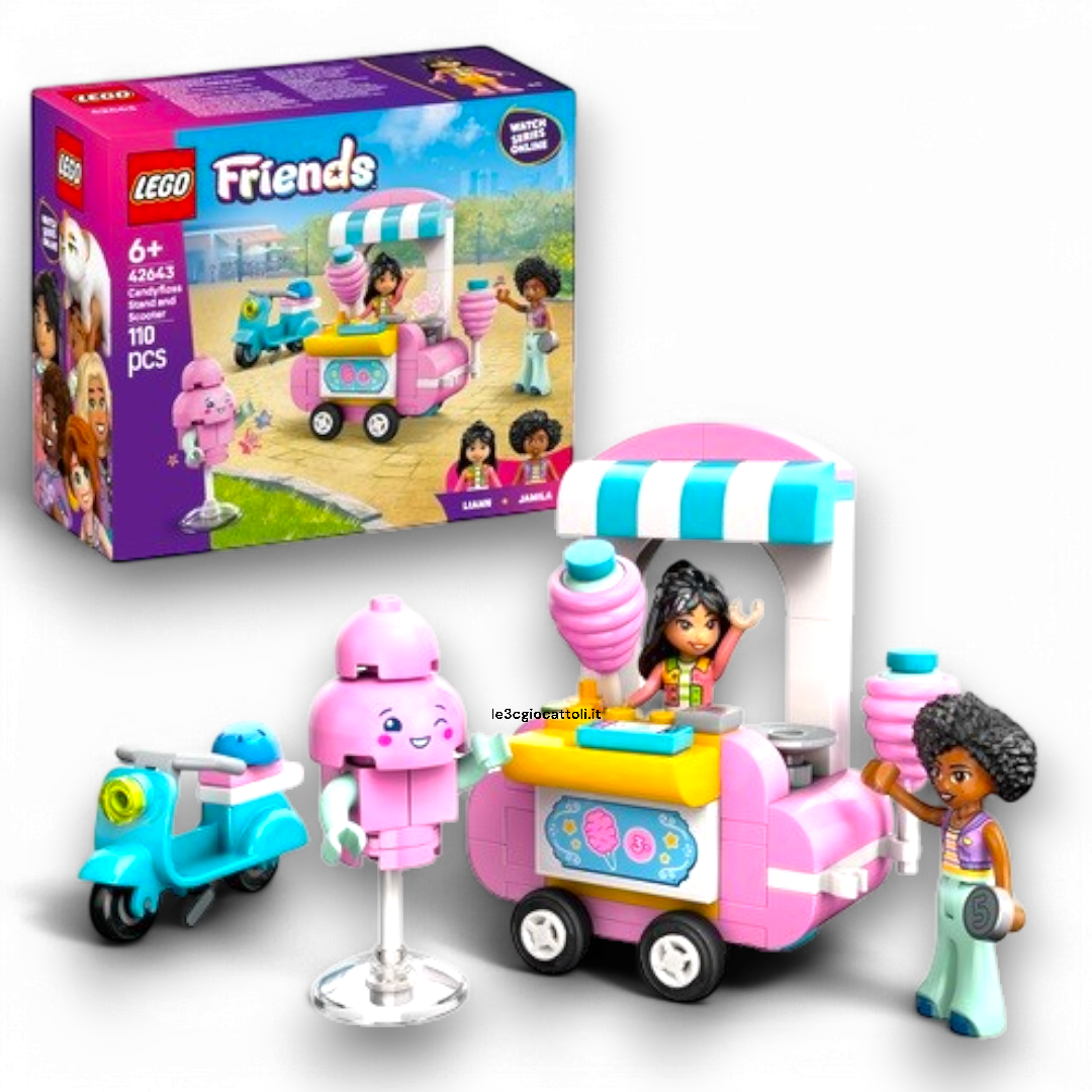 Lego Friends 42643 Bancarella Zucchero Filato e Scooter