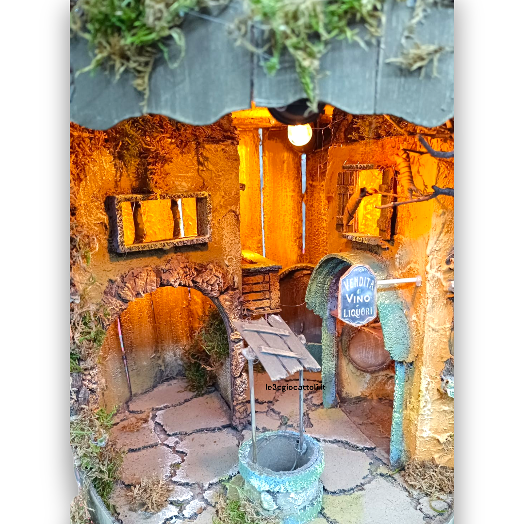 Presepe in Damigiana Legno Maxi