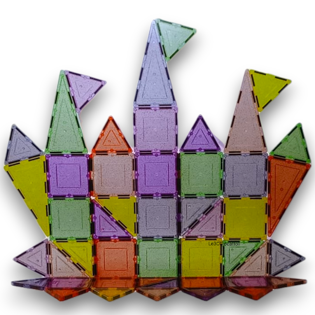 Picasso Costruzioni Piastrelle Magnetiche Glitter 48 pezzi