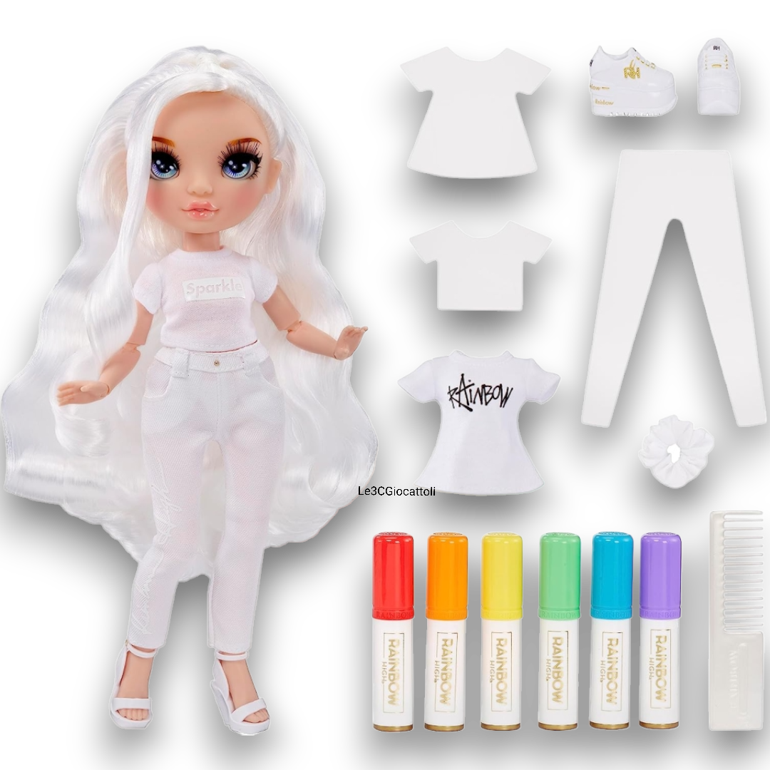 Rainbow high color & create fashion doll
