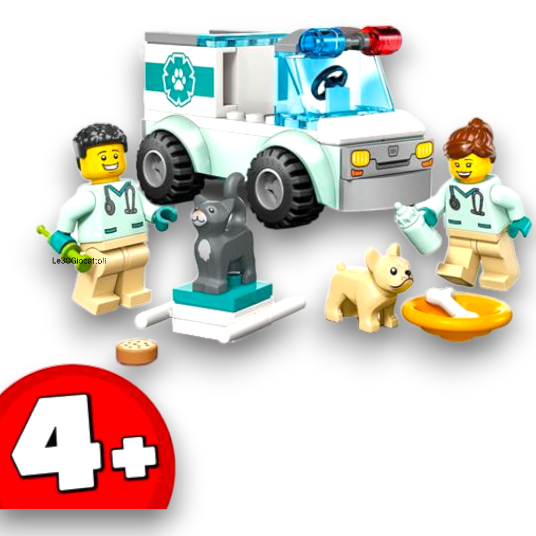 Lego City 60382 Furgoncino di Soccorso del Veterinario