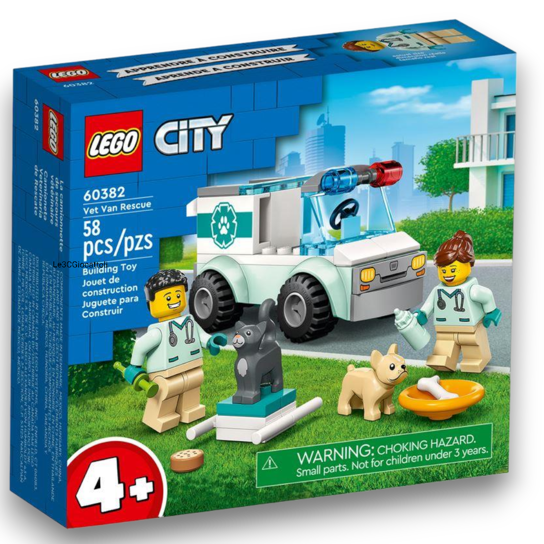 Lego City 60382 Furgoncino di Soccorso del Veterinario