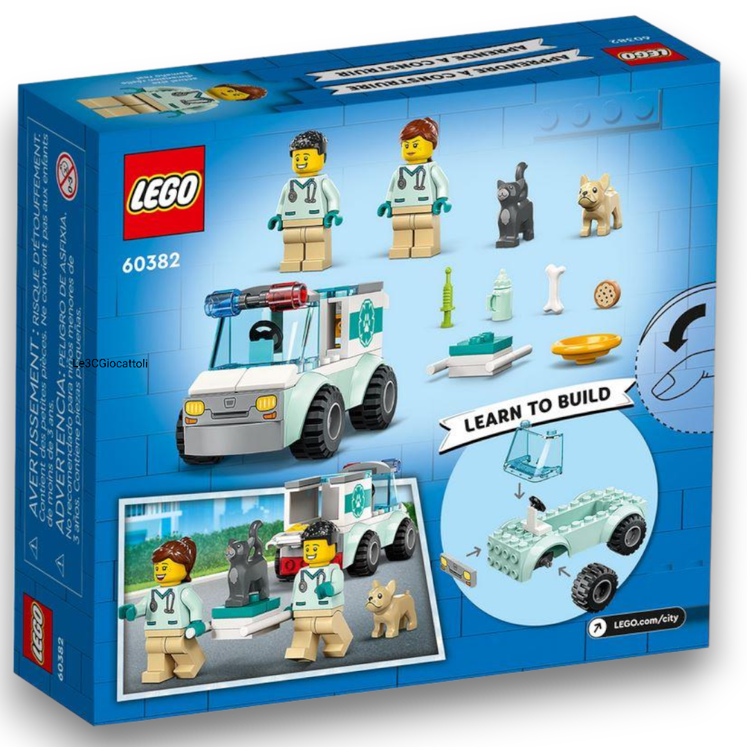 Lego City 60382 Furgoncino di Soccorso del Veterinario