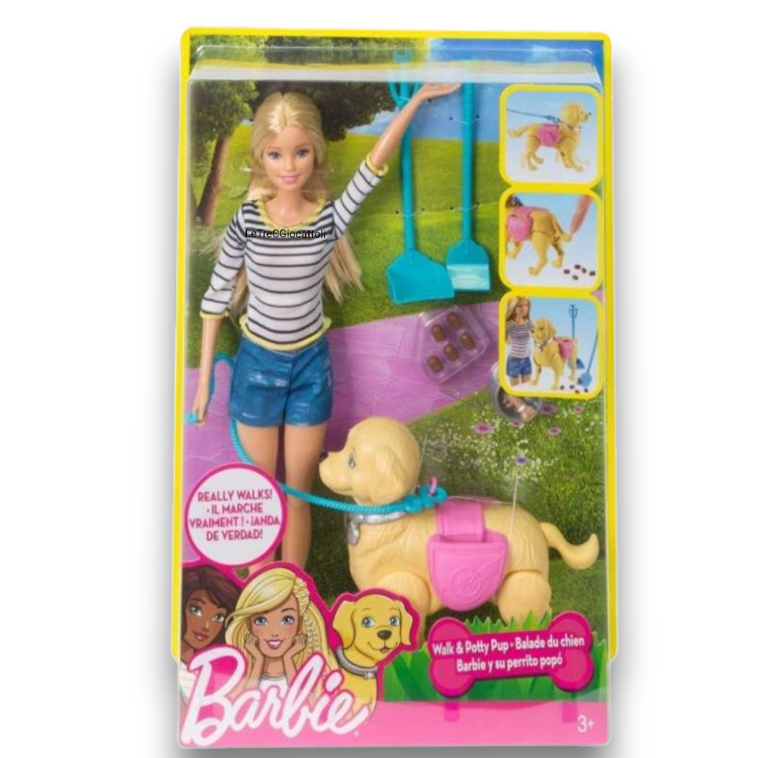 Barbie a spasso con i cuccioli DWJ68