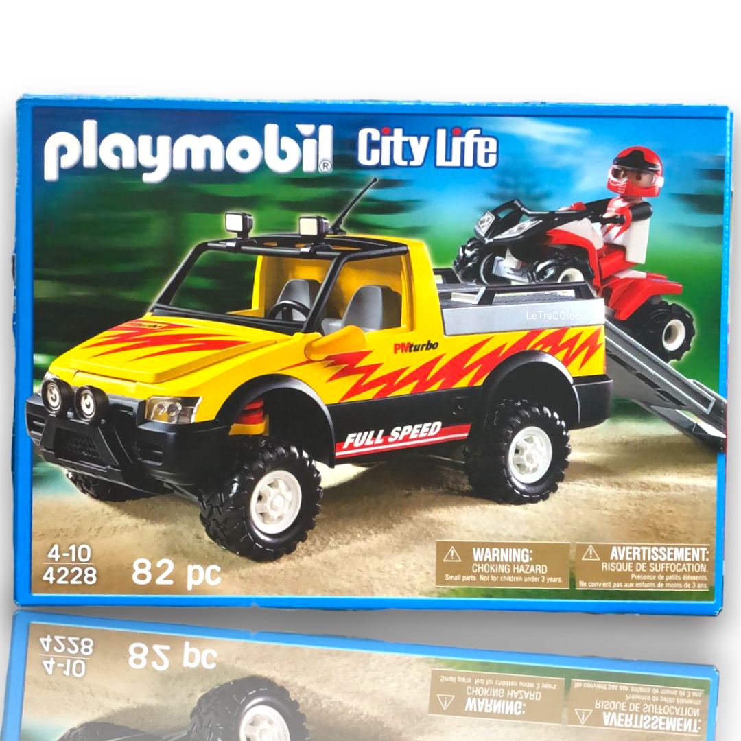 Playmobil 4228 City Life Pick-Up con quad da corsa