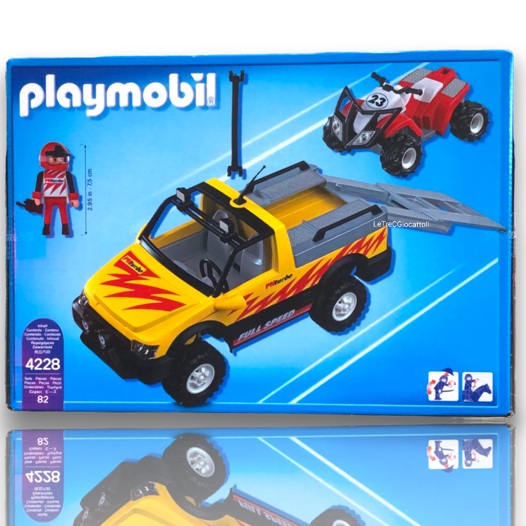 Playmobil 4228 City Life Pick-Up con quad da corsa