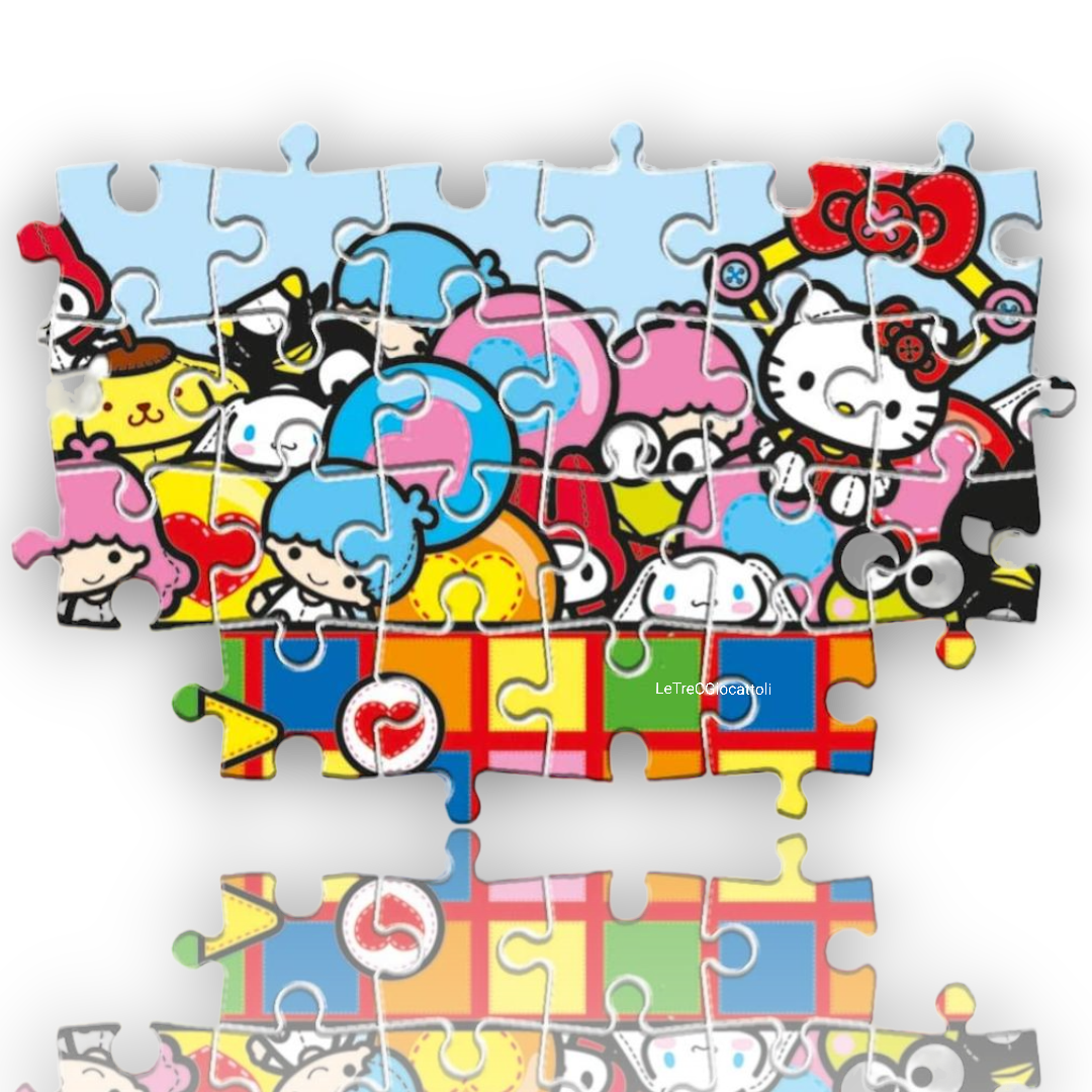 Puzzle 24 pezzi Hello Kitty Sanrio Characters supercolor