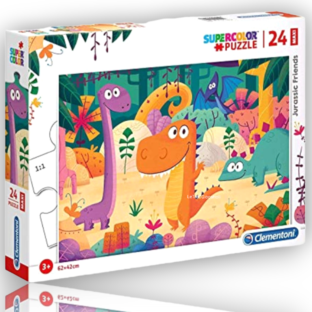 Puzzle 24 pezzi Dinosauri Jurassic Friends supercolor