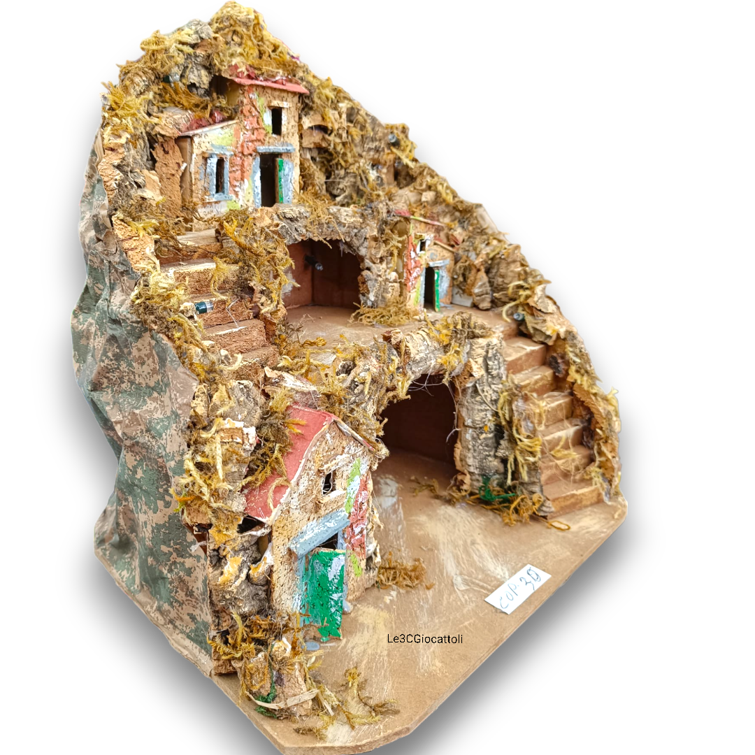 Presepe Paesaggio 3 piani 30x25x30