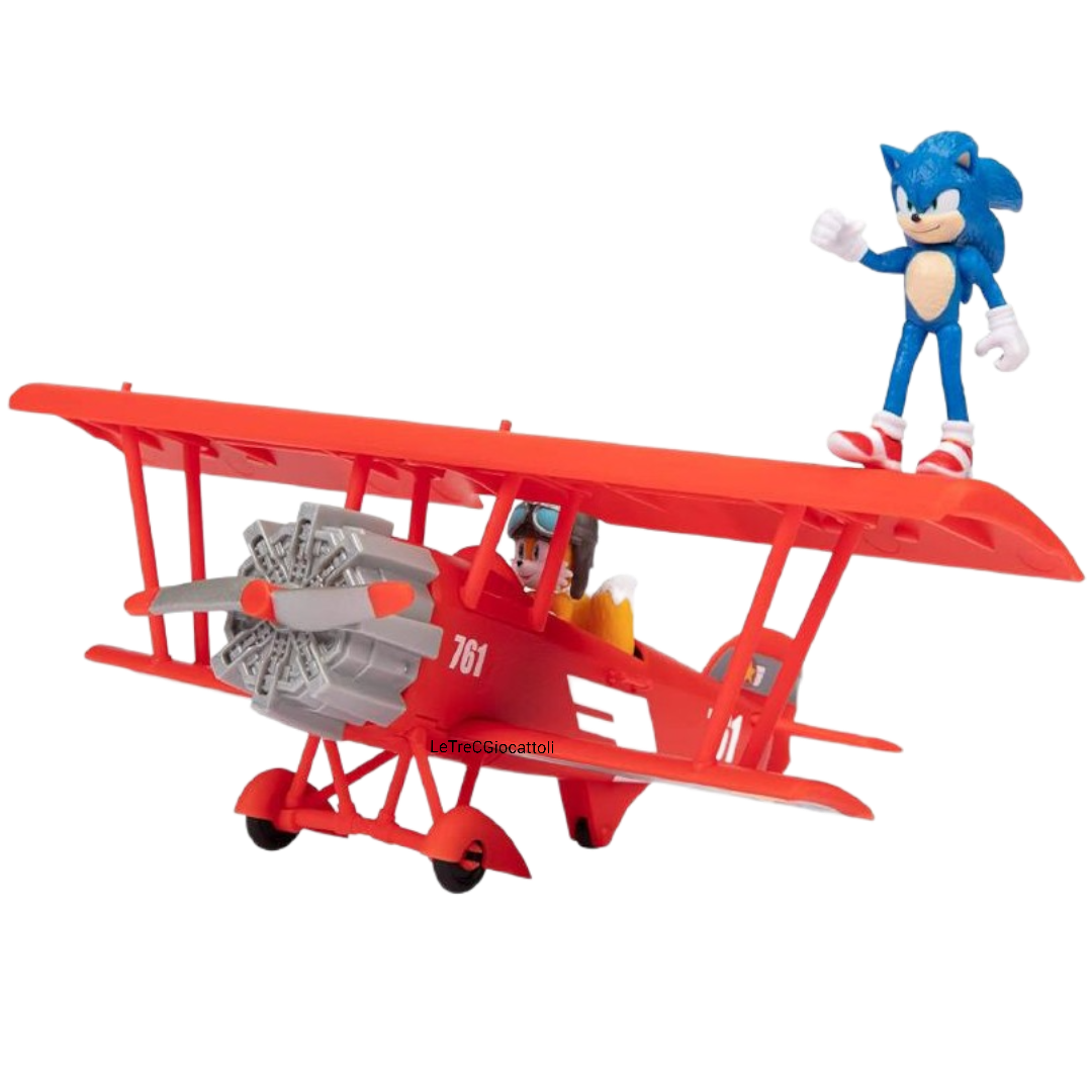 Sonic 2 Playset Tornado con 2 personaggi