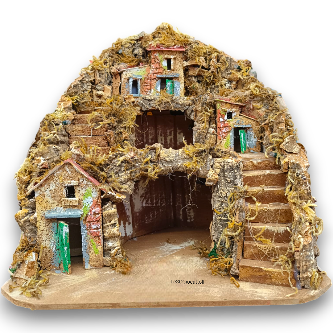 Presepe Paesaggio 3 piani 30x25x30