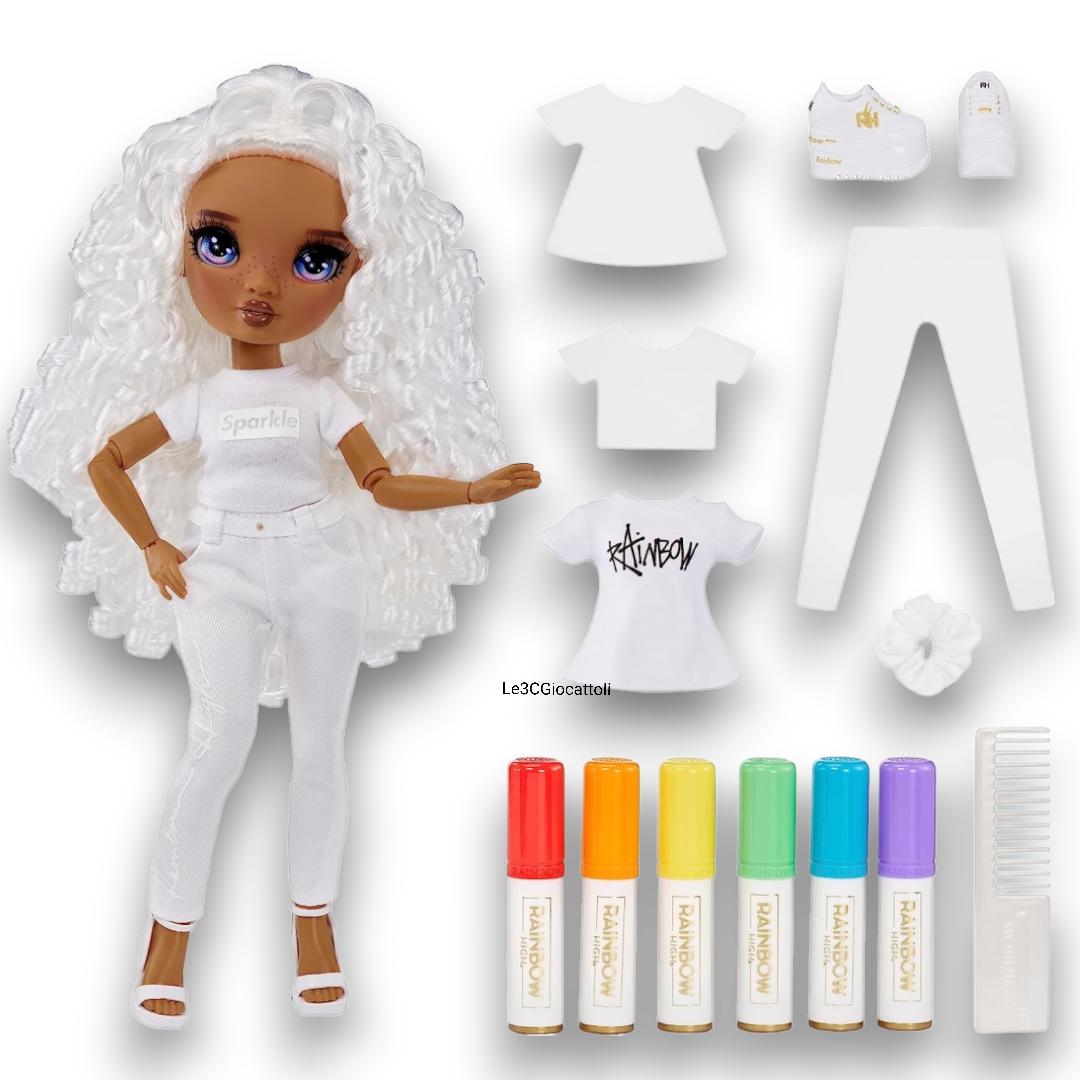 Rainbow high color & create fashion doll