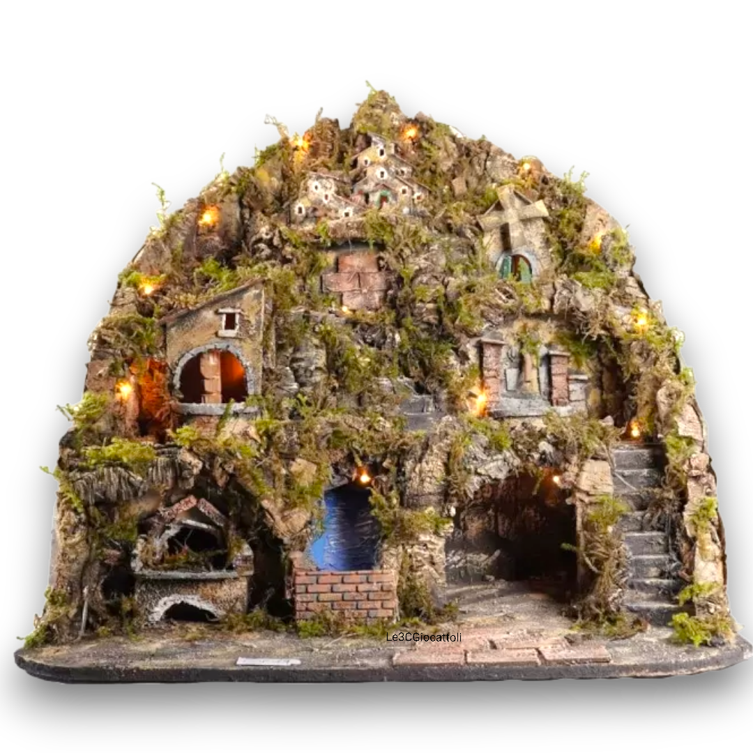 Presepe Napoletano per pastori 10 cm 62x55x65