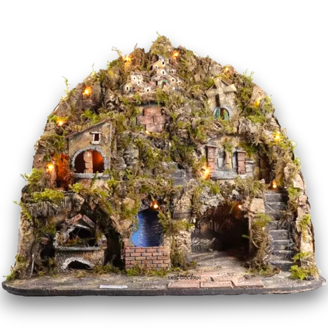 Presepe Napoletano per pastori 10 cm 62x55x65