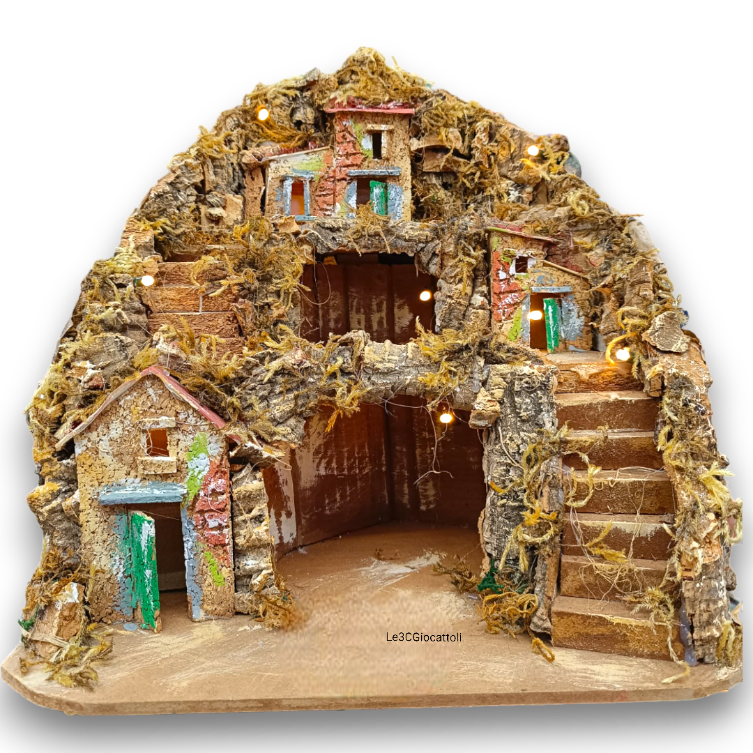 Presepe Paesaggio 3 piani 30x25x30